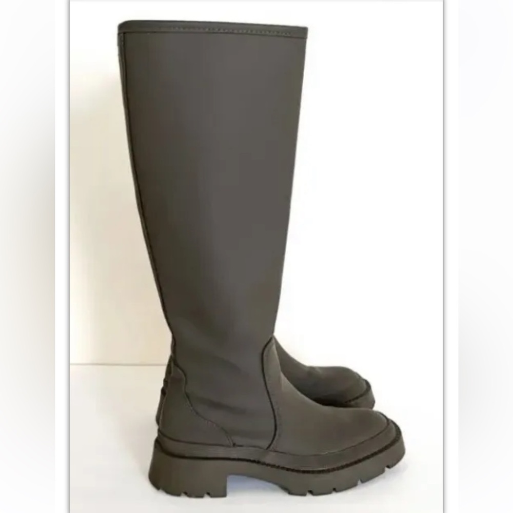 NEW ZARA Lug Sole Knee High Boots
